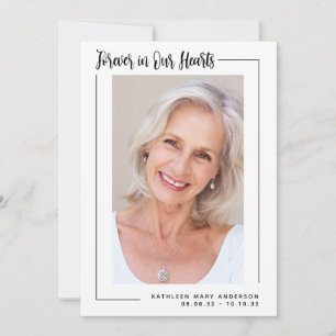 Tarjeta De Agradecimiento Por Siempre en Nuestros Corazones Foto Simpatía Fu