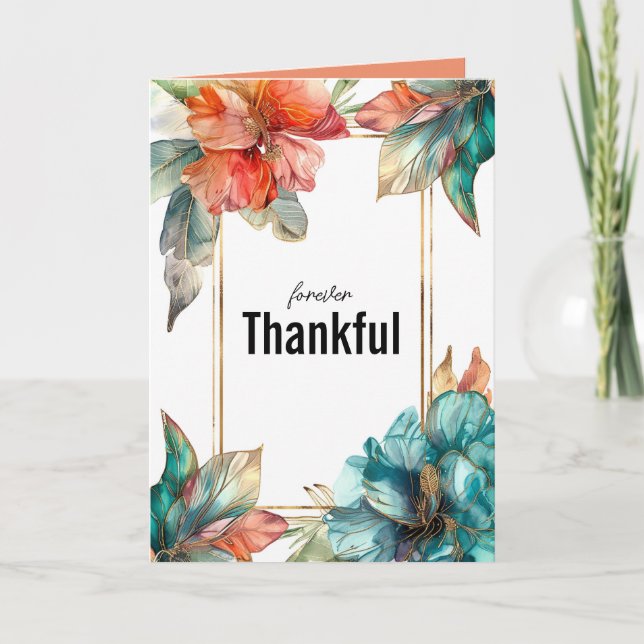 Tarjeta De Agradecimiento Por siempre gracias Hibiscus Serenade Paradise (Anverso)