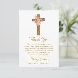Tarjeta de agradecimiento por simpatía de Zinnia C