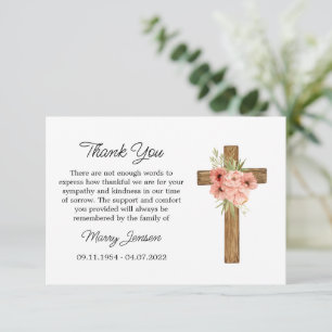 Tarjeta de agradecimiento por simpatía de Zinnia C