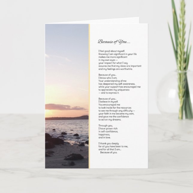 Tarjeta De Agradecimiento Por ti... (Anverso)