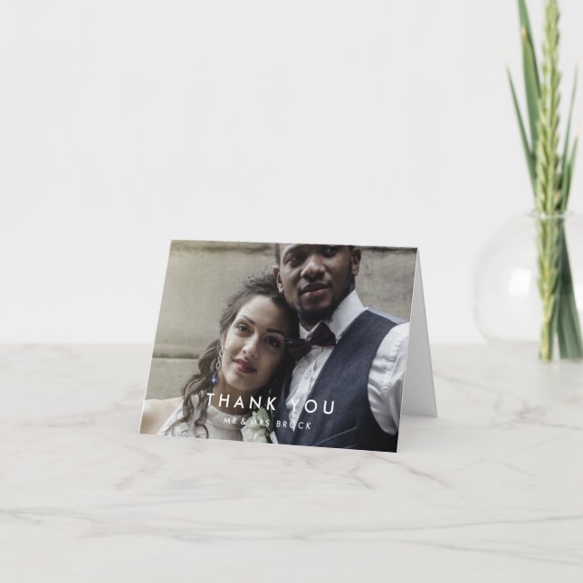 Tarjeta de agradecimiento por tipografía de moda (Anverso)