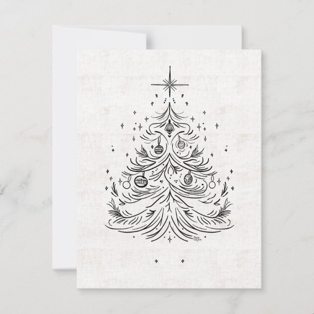 Tarjeta de agradecimiento por vacaciones de árbol  (Anverso)