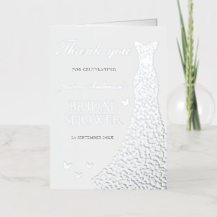 Tarjeta de agradecimiento por vestir Relieve metal