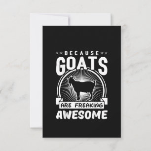 Tarjeta De Agradecimiento Porque las cabras son asombrosamente graciosas de