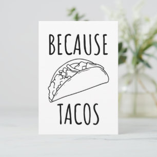 Tarjeta De Agradecimiento Porque los tacos