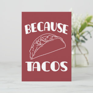 Tarjeta De Agradecimiento Porque Tacos