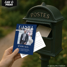 Tarjeta De Agradecimiento Portada de revista personalizada de cumpleaños mod