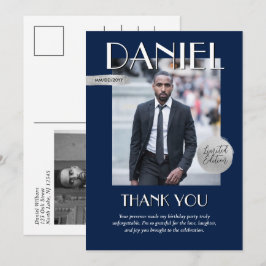 Tarjeta De Agradecimiento Portada de revista personalizada de cumpleaños mod