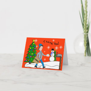 Tarjeta De Agradecimiento Portadora de cartas "Gracias" Notecards