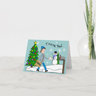 Tarjeta De Agradecimiento Portadora de cartas "Gracias" Notecards