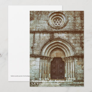 Tarjeta De Agradecimiento Portal gótico medieval de Santiago de Antas