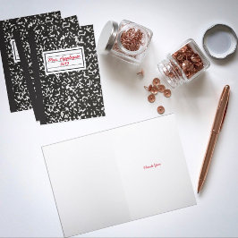 Tarjeta De Agradecimiento Portátil de composición de profesores