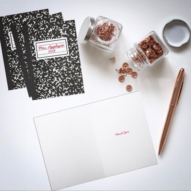 Tarjeta De Agradecimiento Portátil de composición de profesores (Subido por el creador)