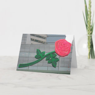 Tarjeta de agradecimiento "Portland Rose"