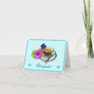 Tarjeta De Agradecimiento Portugués: Agradecimento/le agradece