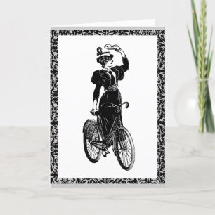 Tarjeta De Agradecimiento Postcarta de ciclismo de época