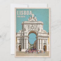 Poster de viajes de época. Arco de la calle Lisboa