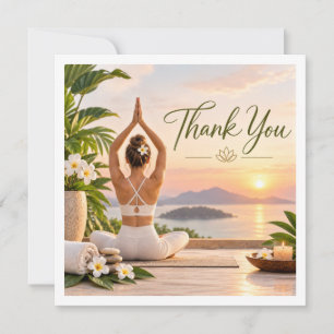 Tarjeta De Agradecimiento postura de Yoga Namaste
