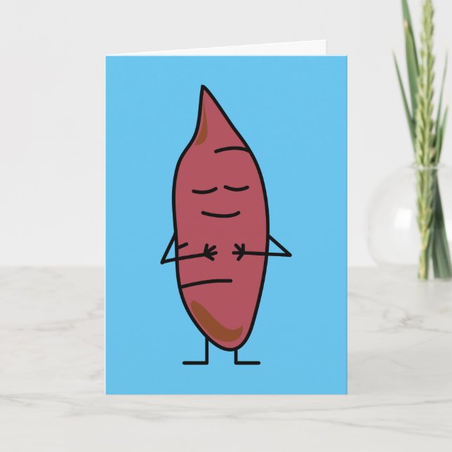 Tarjeta De Agradecimiento Potato dulce Yam Yams Patatas felices asadas (Anverso)