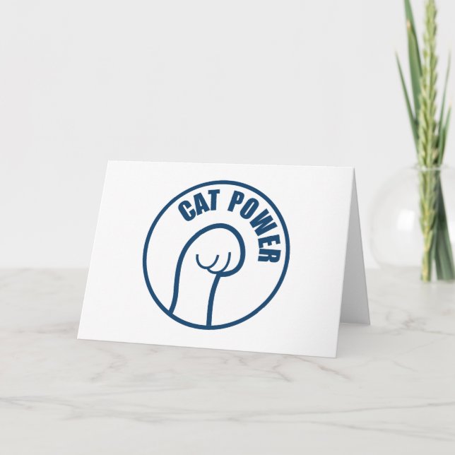 Tarjeta De Agradecimiento Potencia del gato (Anverso)