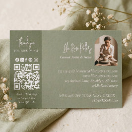 Tarjeta De Agradecimiento Pottery Photo Business Thanks You For Your Order