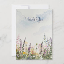 Pradera de flores silvestres en acuarela | Rústico