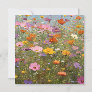 Tarjeta De Agradecimiento Prados Coloridos de Flores Silvestres 3