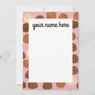 Tarjeta De Agradecimiento Pralines de chocolate personalizados Gracias Carta