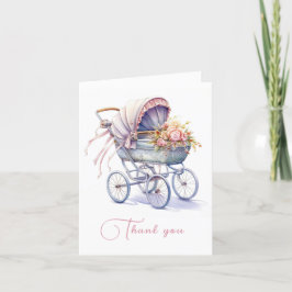 Tarjeta De Agradecimiento Pram bonito con flores