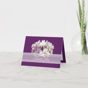Tarjeta De Agradecimiento Precioso racimo de orquídeas blancas elegante Grac
