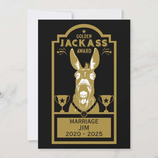 Tarjeta De Agradecimiento Premio de la Chaqueta Dorada (Anverso)