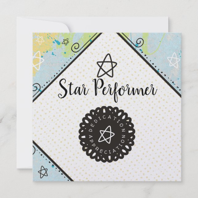 Tarjeta De Agradecimiento premio superior abstracto del aprecio del empleado (Anverso)