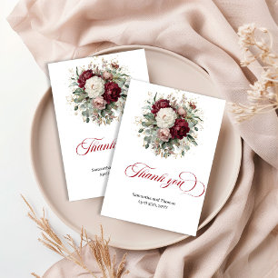 Tarjeta de agradecimiento Premium de Floral Verde 