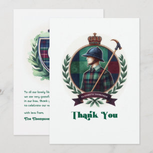 Tarjeta De Agradecimiento Preppy Equestrian Baby Shower