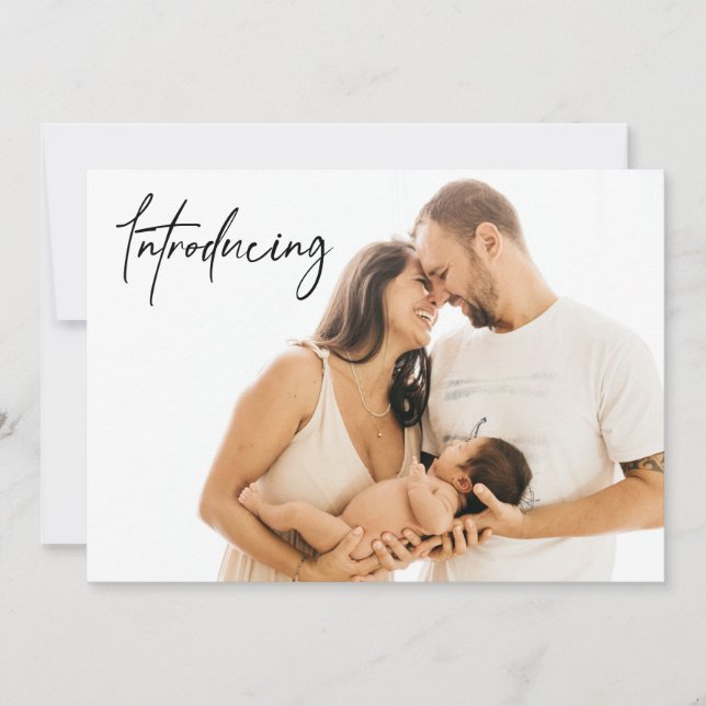 Tarjeta De Agradecimiento Presentamos fotos de Personalizados de parto de be (Anverso)