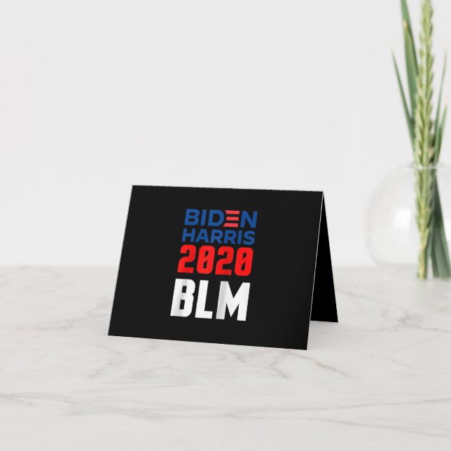 Tarjeta De Agradecimiento Presidente Joe Biden Kamala Harris Black Democráti (Anverso)