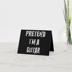 Tarjeta De Agradecimiento Pretende que soy una pareja de guitarra