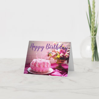 Tarjeta De Agradecimiento Pretty Happy Birthday Card