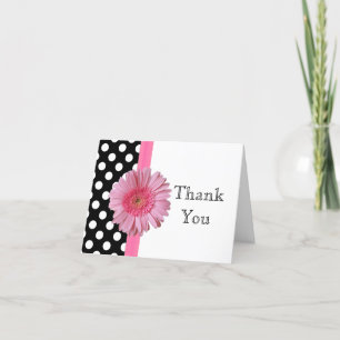 Tarjeta de agradecimiento Pretty Pink Gerber Daisy
