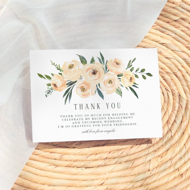 Tarjeta De Agradecimiento Primavera Bouquet Bridal Shower (Subido por el creador)