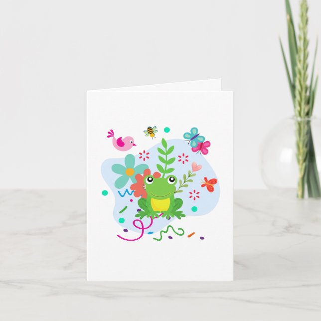 Tarjeta De Agradecimiento Primavera en el jardín (Anverso)