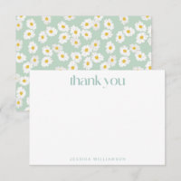 Primavera Pastel Sage Green Daisies Bridal Shower
