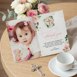 Tarjeta De Agradecimiento Primer bautismo de la comunidad Rubor religioso Ro