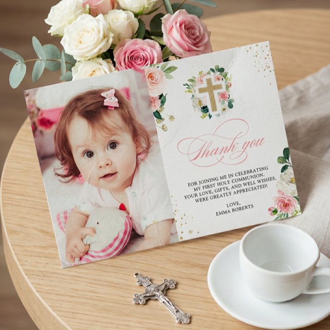 Tarjeta De Agradecimiento Primer bautismo de la comunidad Rubor religioso Ro (Subido por el creador)