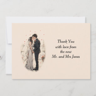 Tarjeta De Agradecimiento Primer beso