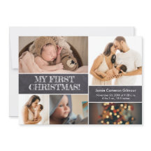 Primer collage de fotos de Navidad para el bebé