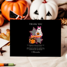 Tarjeta De Agradecimiento Primer cumpleaños de Ghost Halloween controlado