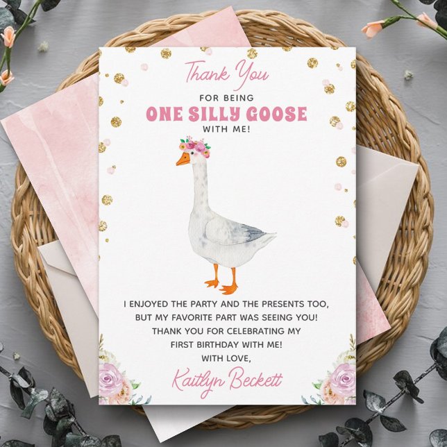 Tarjeta De Agradecimiento Primer cumpleaños de un Chica de una mugre (Subido por el creador)
