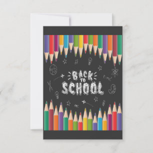 Tarjeta De Agradecimiento  Primer Día De Camisa Escolar, Bienvenido De Nuevo